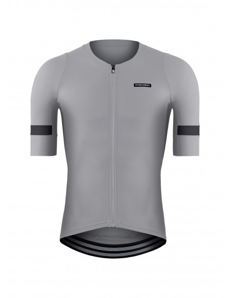 maillot hombre ciclismo gris Mendi (delantera)