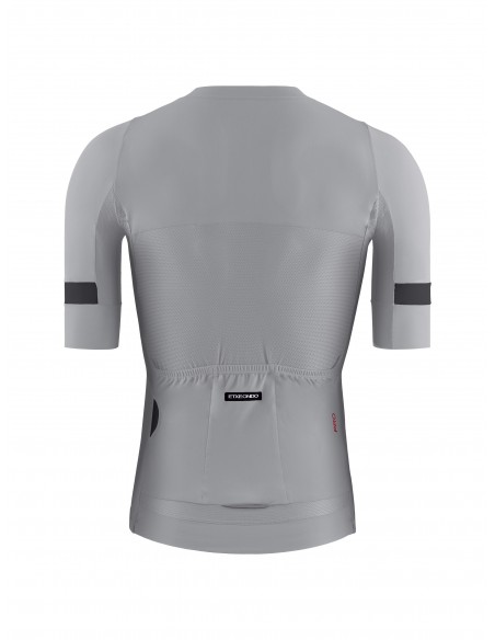 Maillot hombre ciclismo gris Mendi (trasera)