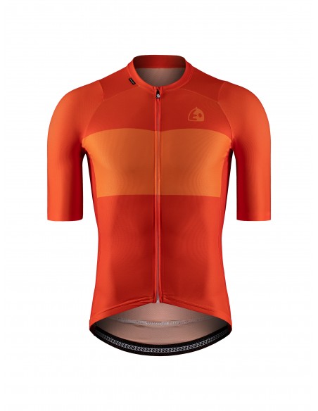 Maillot ciclismo para hombre naranja BIKO (delantera)