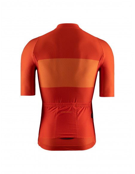 Maillot ciclismo para hombre naranja BIKO (trasera)